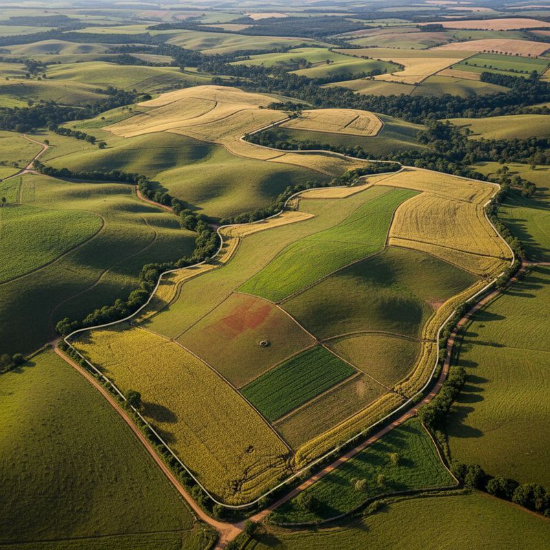 Georreferenciamento - Vista aérea de propriedade rural